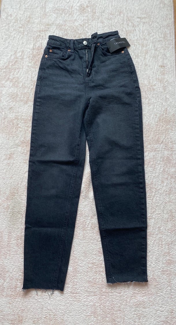 Trendyol Gri Kadın Denim Pantolon - Görsel 5