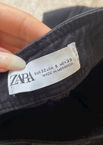 Düğmeli Siyah Rahat Kesim Kadın Kot Pantolon - Görsel 8