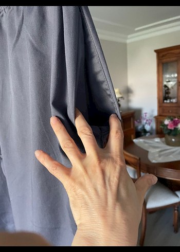 xl Beden gri Renk Gri Bol Kesim Keten Erkek Pantolon