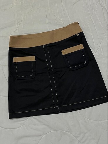 Mini jean nubuk etek