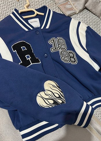 Bershka Mavi Düğmeli Kadın Ceket - Görsel 4