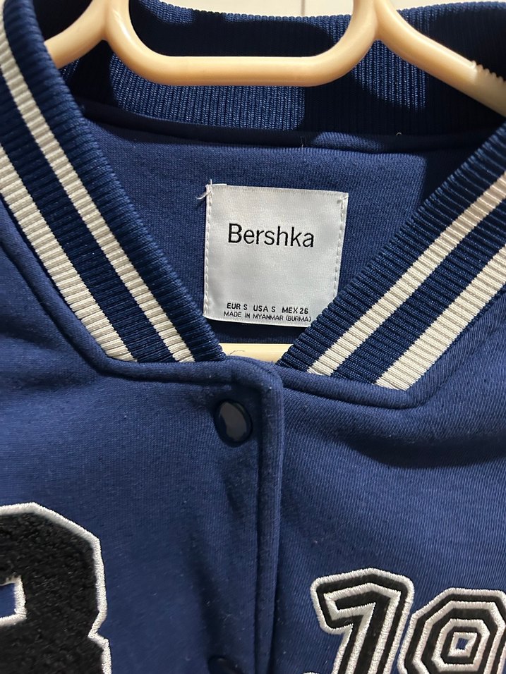 Bershka Mavi Düğmeli Kadın Ceket - Görsel 3