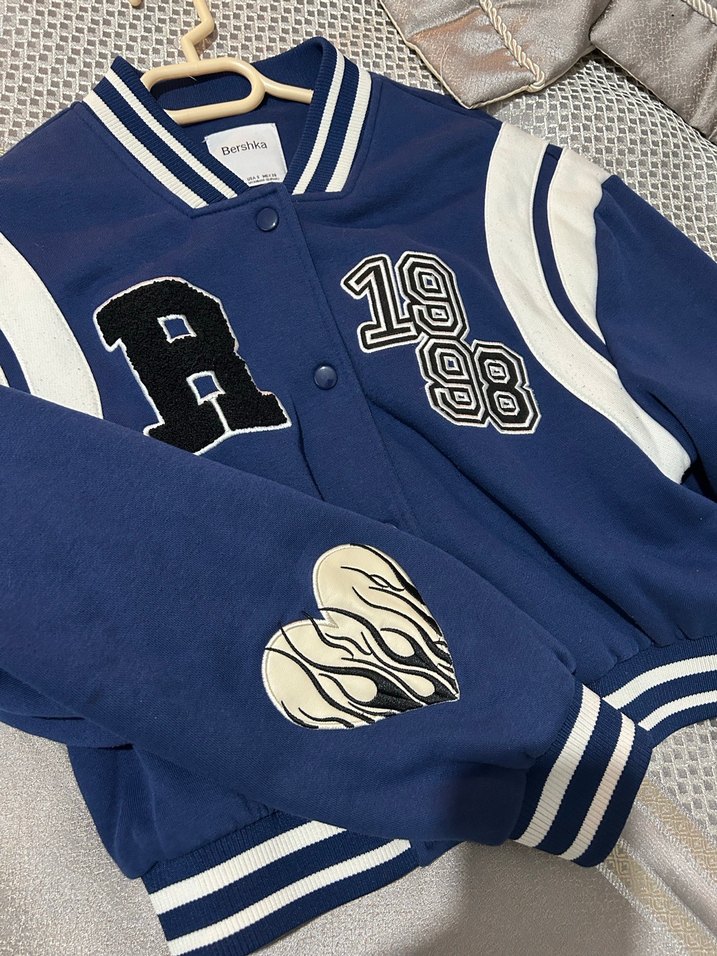 Bershka Mavi Düğmeli Kadın Ceket - Görsel 4