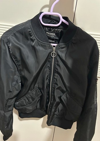 Siyah Bomber Ceket - Görsel 5