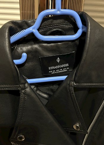 Kadın Siyah Deri Biker Ceket - Görsel 3