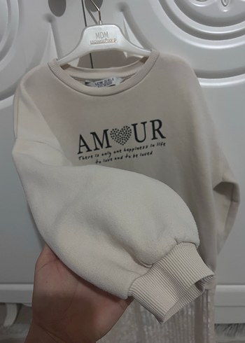 Kız Çocuk krem Pamuklu Uzun Kollu elbise - Görsel 4