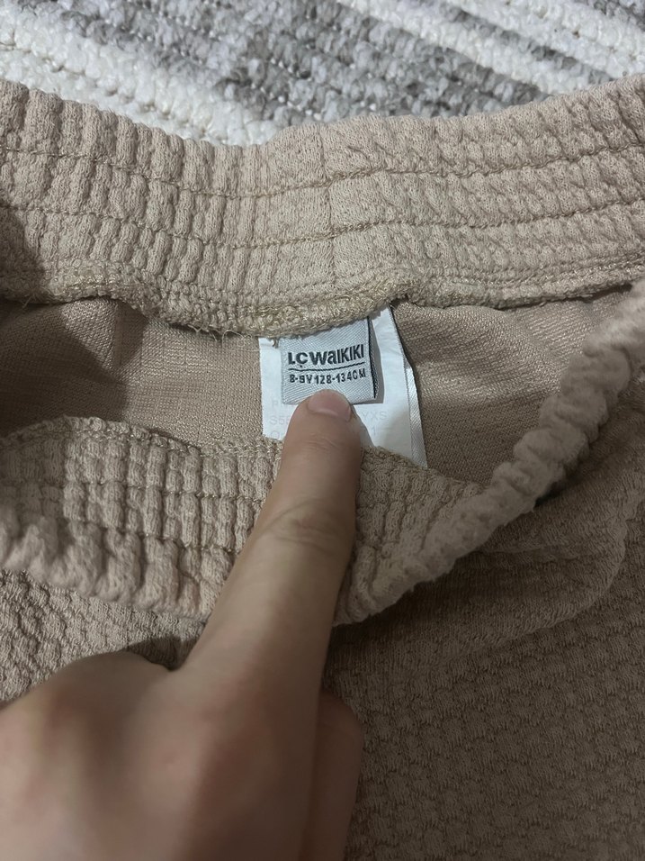 Bej Triko Bebek Kız Takımı, Uzun Kollu - Görsel 2