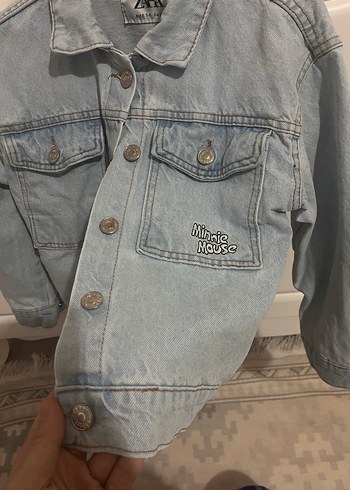 Kız Çocuk Mavi Denim Ceket Zara - Görsel 5