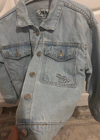 Kız Çocuk Mavi Denim Ceket Zara - Görsel 4