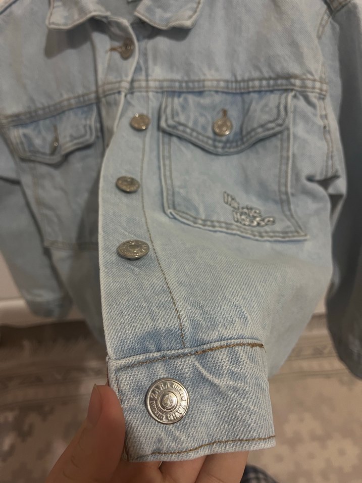 Kız Çocuk Mavi Denim Ceket Zara - Görsel 3