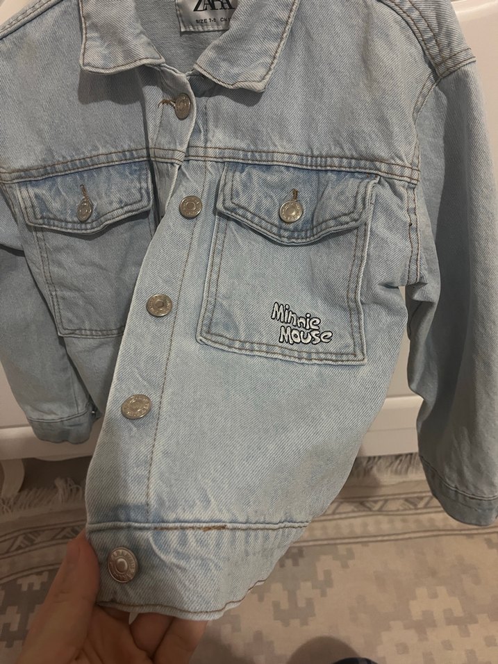 Kız Çocuk Mavi Denim Ceket Zara - Görsel 5