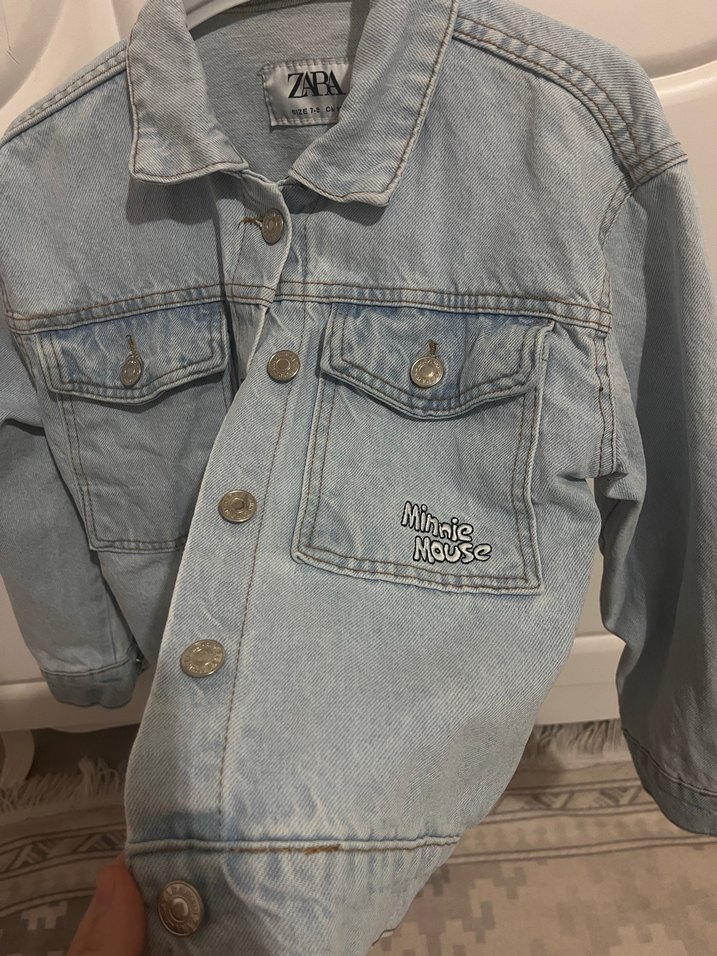 Kız Çocuk Mavi Denim Ceket Zara - Görsel 4