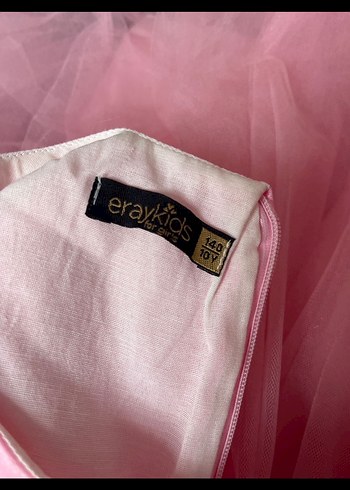 Pembe Kız Çocuk Kat Kat Tül Abiye Elbise - Görsel 3