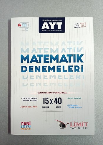 Limit Yayınları AYT Matematik Denemeleri 15x40