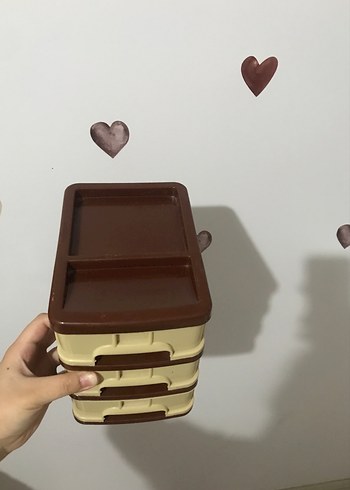 Bej Renkli Küçük Dolap Düzenleyici - Görsel 3