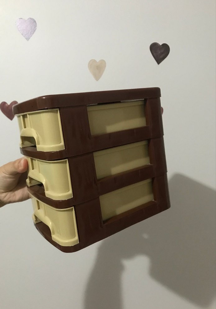 Bej Renkli Küçük Dolap Düzenleyici - Görsel 2