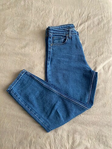 Mom jean kot pantolon
