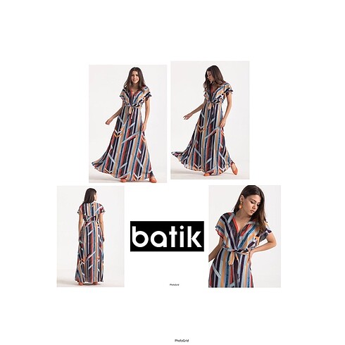 Batik süper uzun elbise