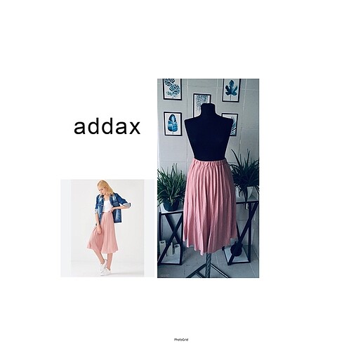 Addax pileli pamuklu etek