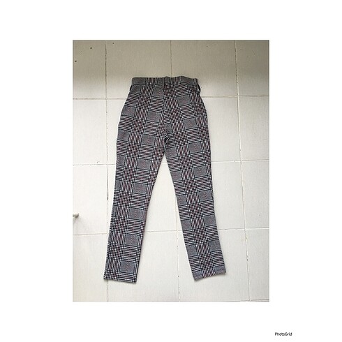 Ekoseli tarz pantolon - Görsel 2