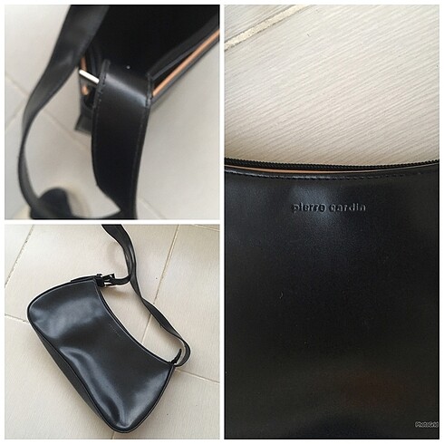 Beden siyah Renk Pierre cardin vintage baget çanta