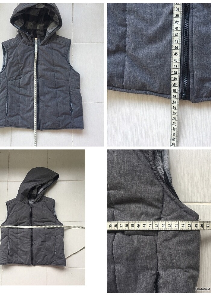 Gri şişme yelek - Görsel 5