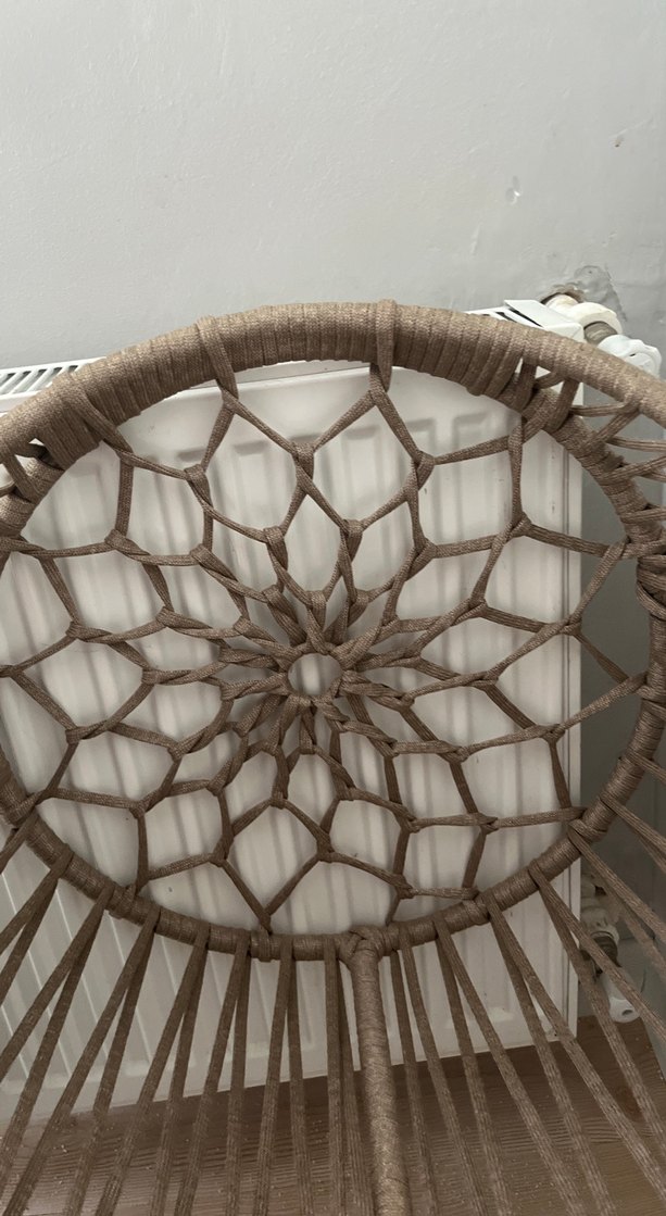 Bej Örgü Sepet ve Yastık - Görsel 4