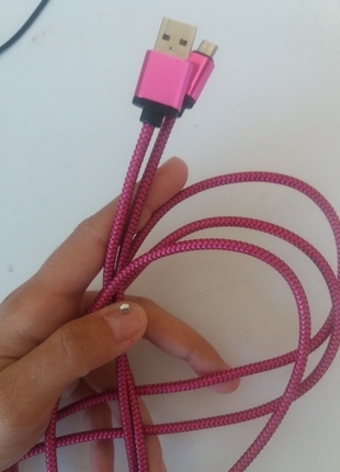 örgü tasarımlı usb kablo- 2 metre uzunluk