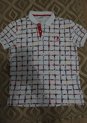 U.S Polo Assn. Erkek Desenli Polo Tişört