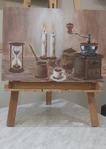 Kahve Temalı Camel Renkli Tablo - Görsel 2