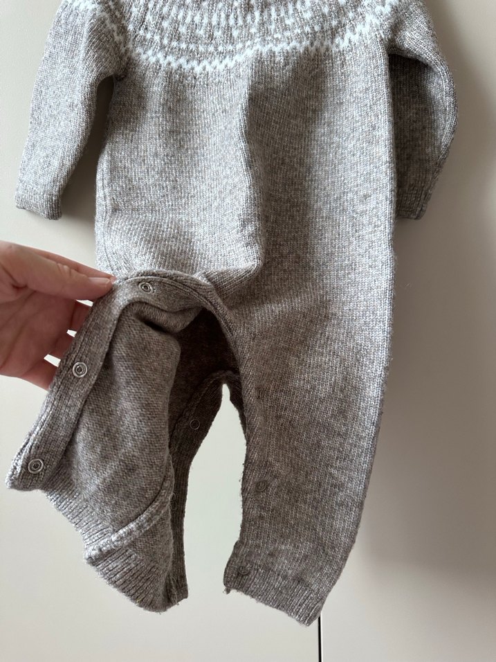 Mango Açık kahve Örgü Bebek Tulum, Uzun Kollu - Görsel 4