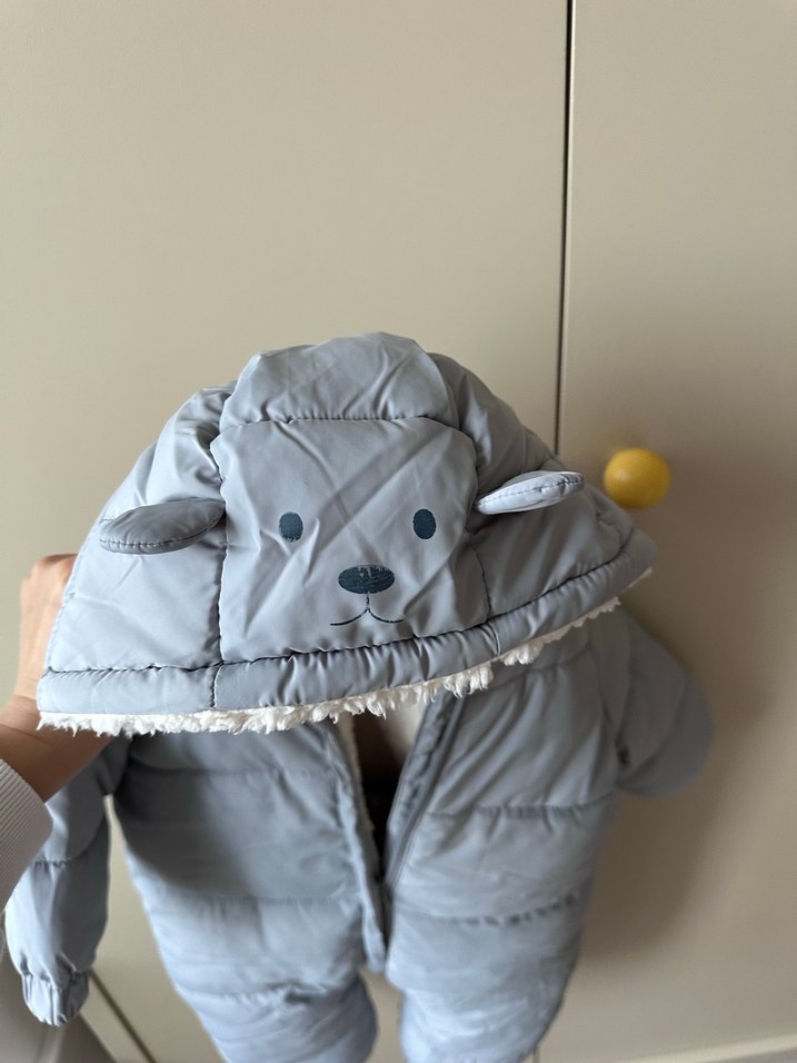 Gri mavi Bebek Polar Tulumu - Görsel 2