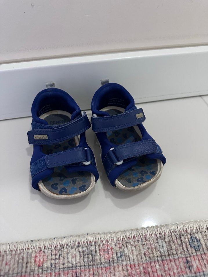 Camper Mavi Çocuk Cırtcırtlı Sandalet - Görsel 2