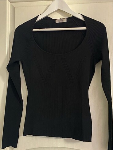 H&M siyah örgü üst
