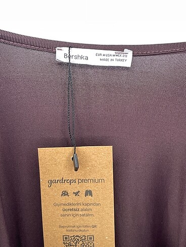 s Beden kahverengi Renk Bershka Uzun Elbise %70 İndirimli.