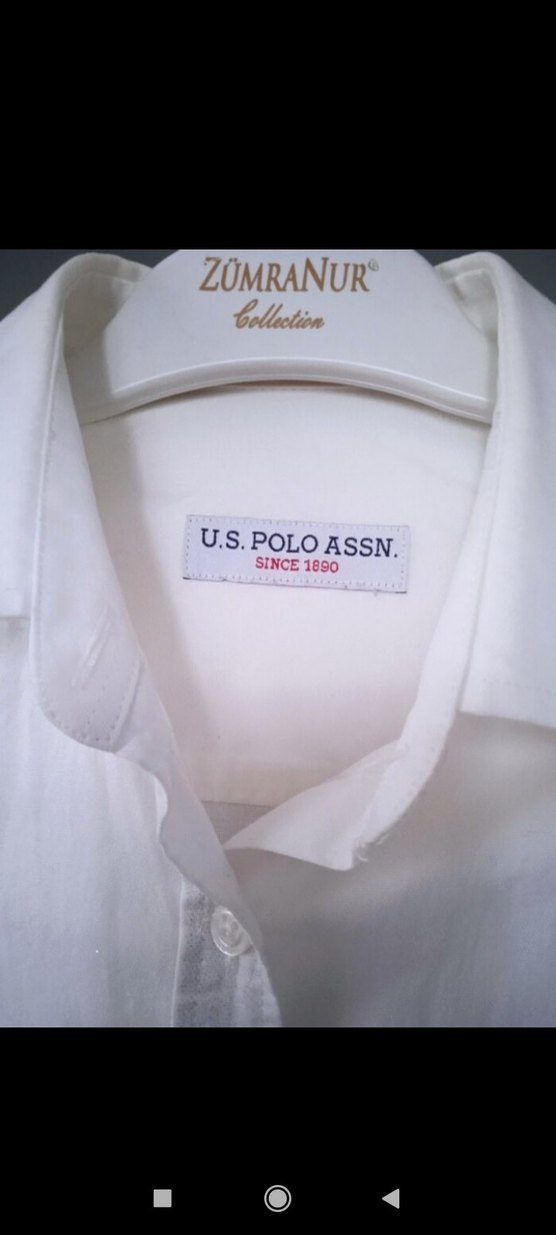U.S. Polo Assn. Kadın Beyaz Pamuk Gömlek - Görsel 4