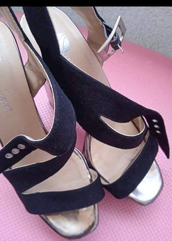 Kadın Siyah Platform Topuklu Ayakkabı - Görsel 8