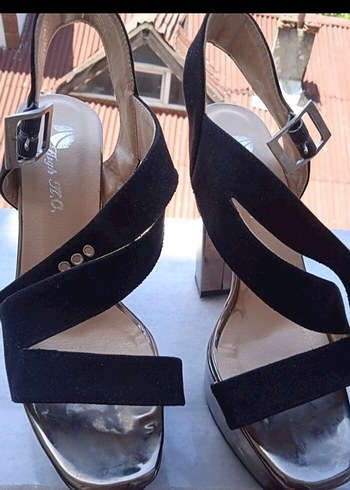 Kadın Siyah Platform Topuklu Ayakkabı - Görsel 5