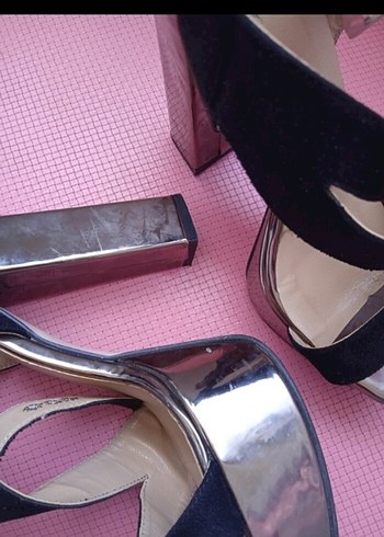 Kadın Siyah Platform Topuklu Ayakkabı - Görsel 6