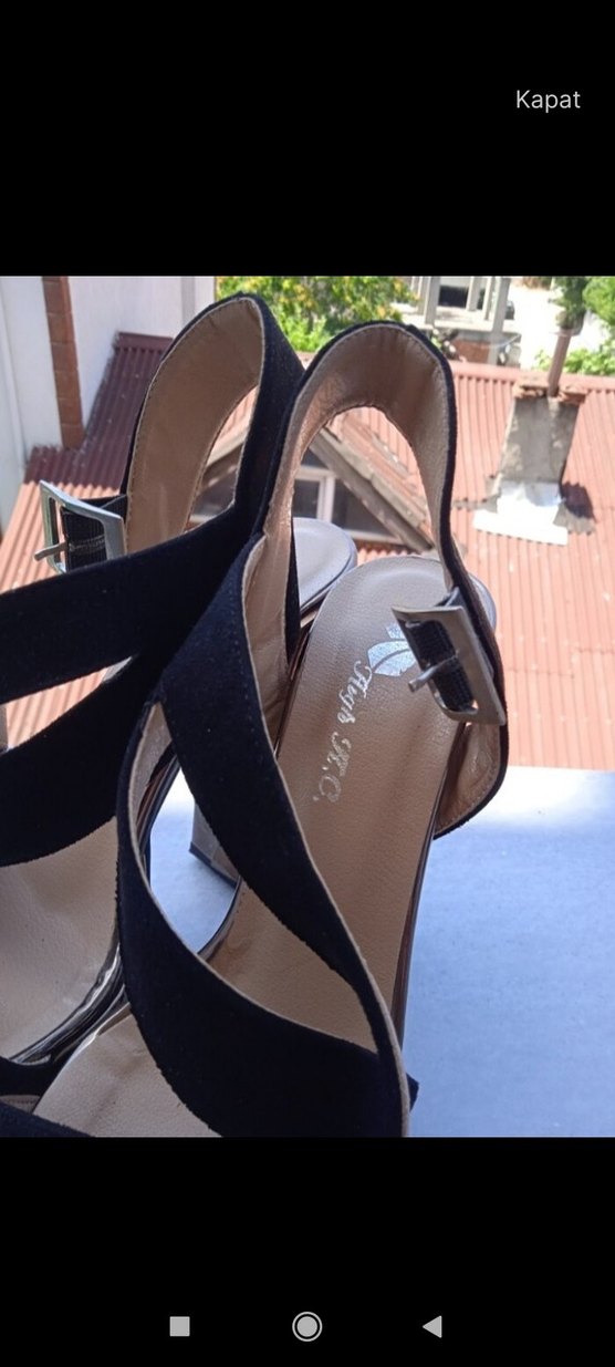 Kadın Siyah Platform Topuklu Ayakkabı - Görsel 4