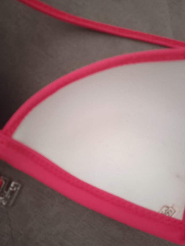 Çiçek Desenli Mini Pembe Bikini Üstü - Görsel 4