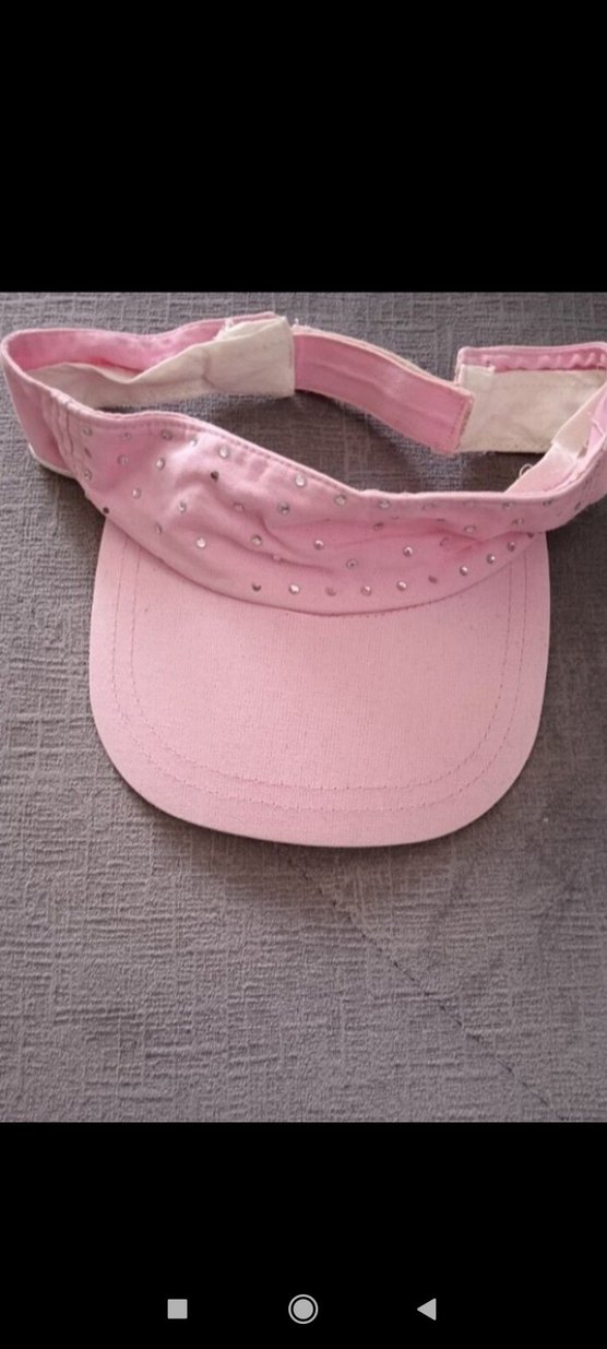 Pembe Payetli Kadın Vizör Şapka - Görsel 3