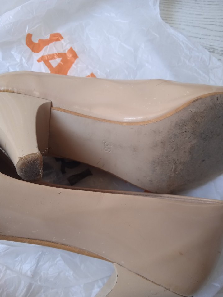 Bej Dolgu Topuklu Kadın Stiletto - Görsel 2