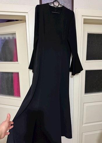 Balık elbise kolları volanlı - Görsel 4