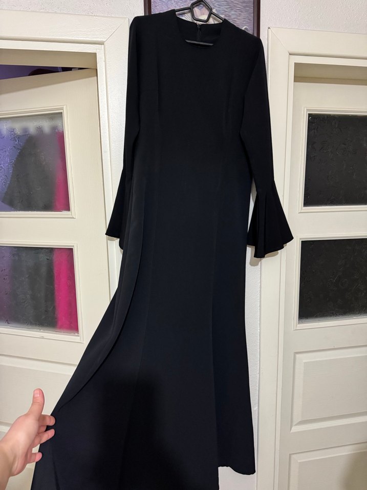 Balık elbise kolları volanlı - Görsel 4