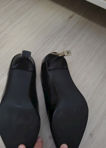 Siyah Tokalı Stiletto Topuklu Kadın Ayakkabı - Görsel 6