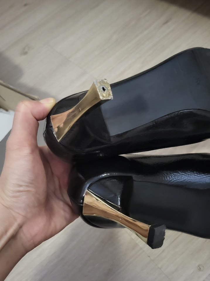 Siyah Tokalı Stiletto Topuklu Kadın Ayakkabı - Görsel 5