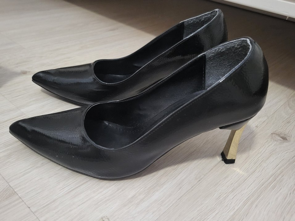 Siyah Tokalı Stiletto Topuklu Kadın Ayakkabı - Görsel 2