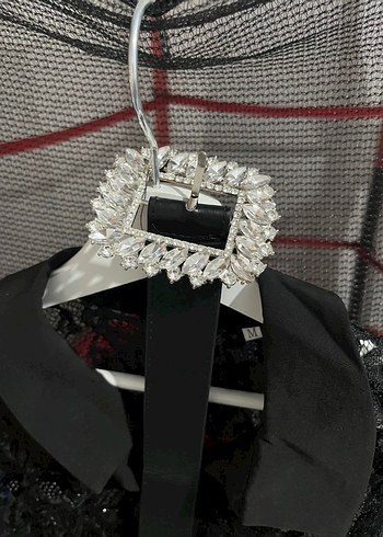 Dantel İşlemeli Siyah Uzun Kollu İthal Elbise - Görsel 7