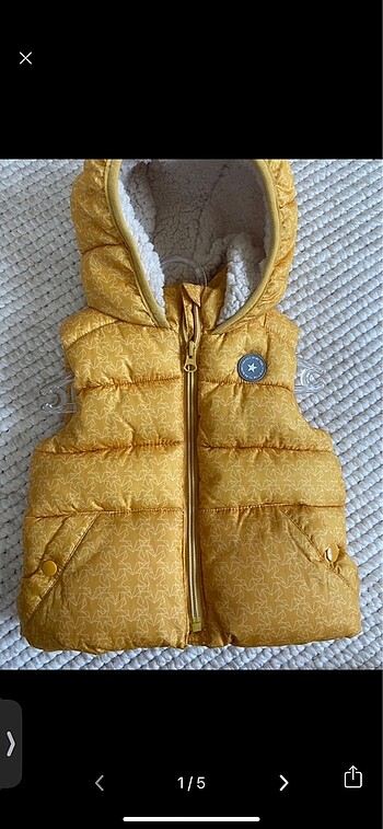 Sarı şişme mont